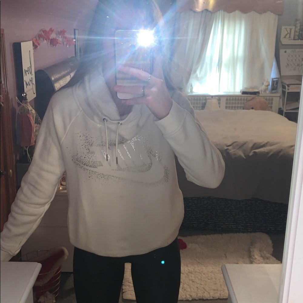 White Nike Crewneck Hoodie